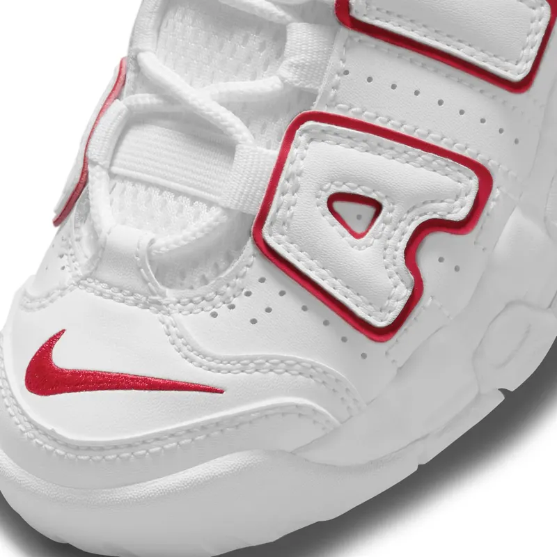 Nike Air More Uptempo White Varsity Red Outline (PS) (DJ5989-100)