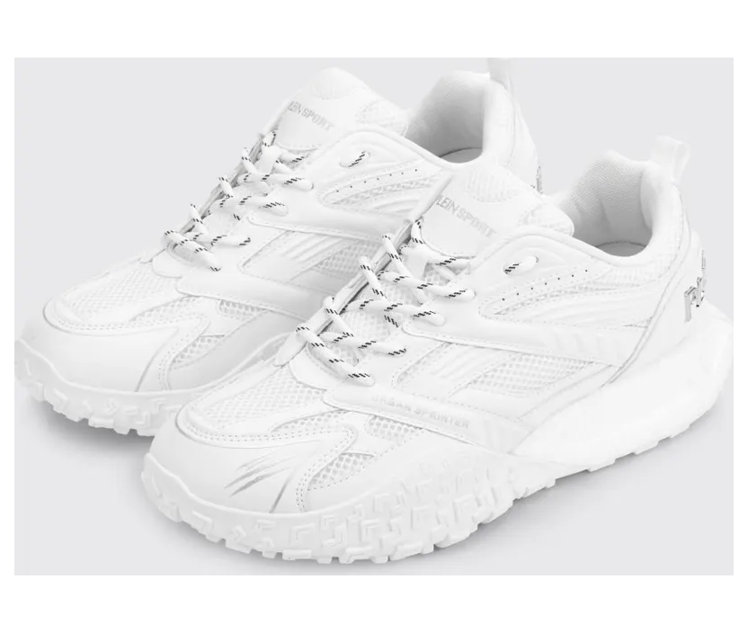 Plein Sport Urban Sprinter Mesh and Rubber Sneakers White (SAFSUSC0933STE003N01)