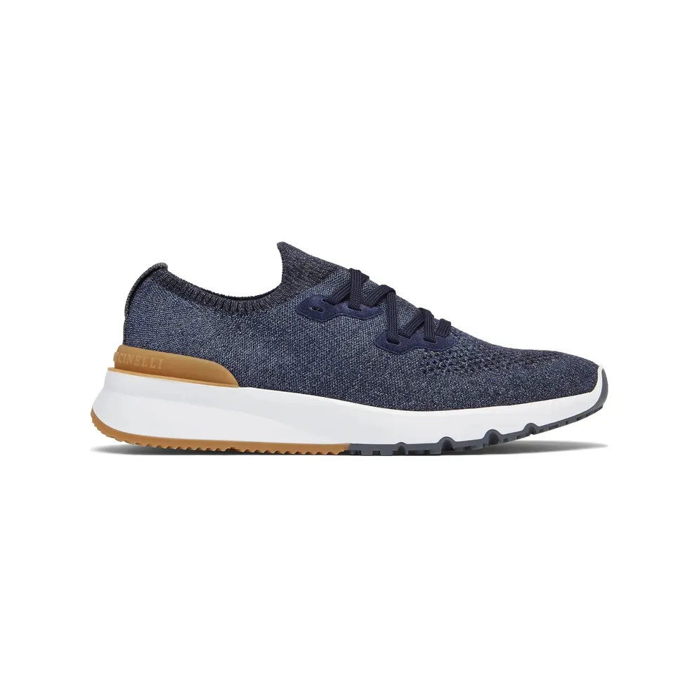 Brunello Cucinelli Knitted Lace-up “Blue” (MZUKISO250 CO250)