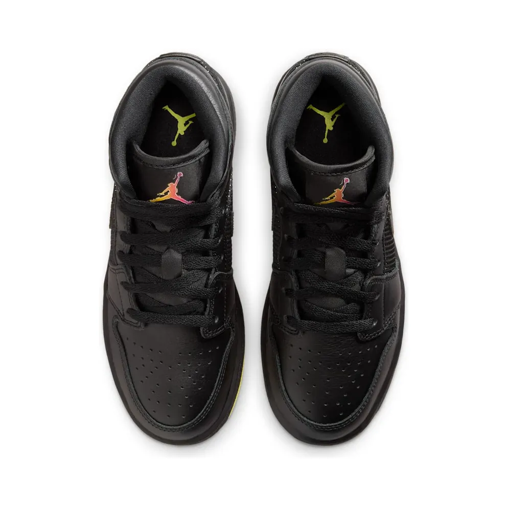 Nike Air Jordan 1 Mid SE “Black / Opti Yellow / Silver” (IV6811-001)