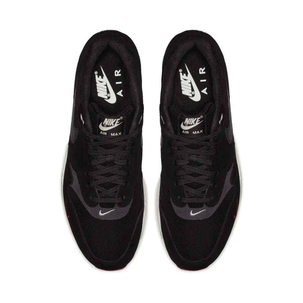 Nike Air Max 1 Mini Swoosh Bred Black/Oil Grey-University Red (875844-007)