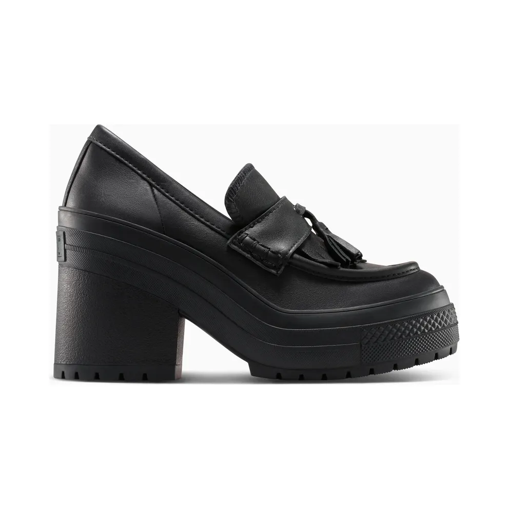 Converse Chuck 70 De Luxe Heel Loafer Platform Leather Black (A14714C)