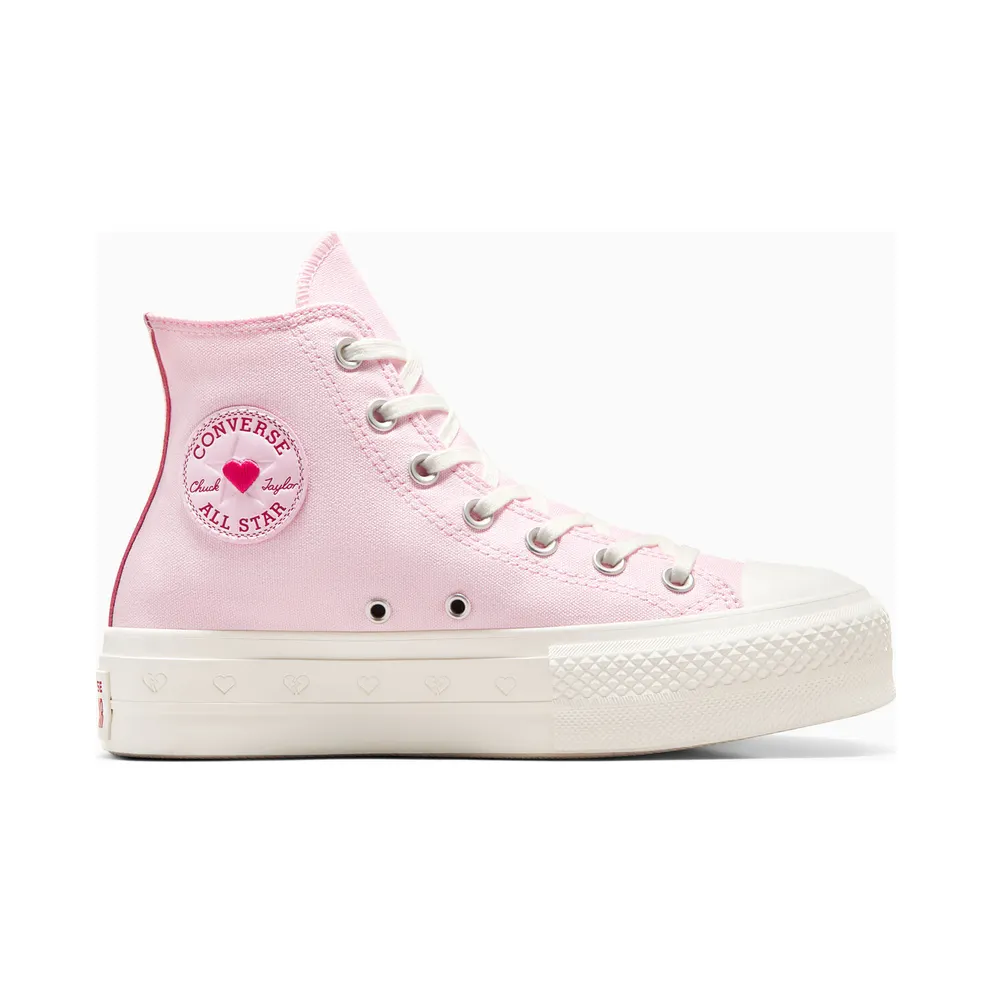 Converse Chuck Taylor All Star Lift Platform Hearts Sugar Berry/Egret/Sugar Berry (A13652C)