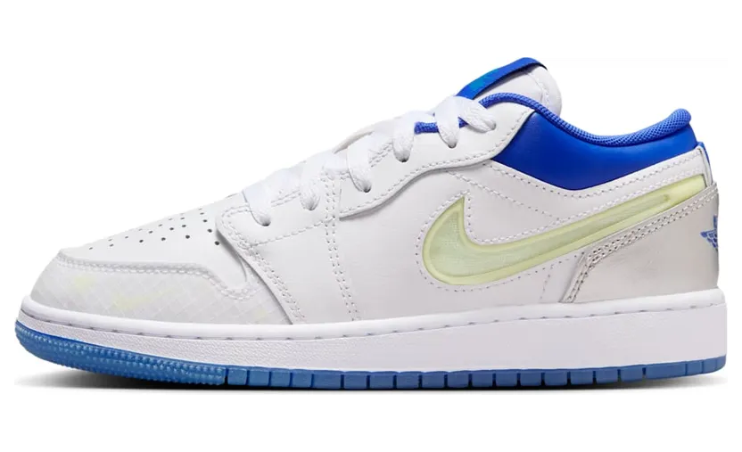 Jordan 1 Low The Sky Is Not The Limit “White / Metallic Silver / Volt Tint / Hyper Royal” (HJ9955-100)