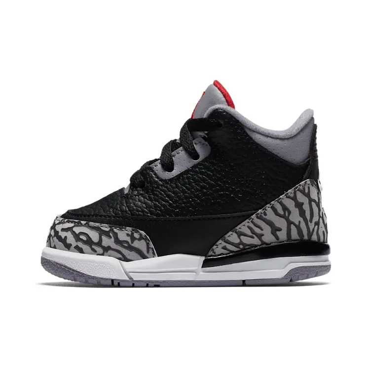 Air Jordan 3 Retro OG TD ‘Black Cement’ 2018 Black/Fire Red-Cement Grey (832033-021)