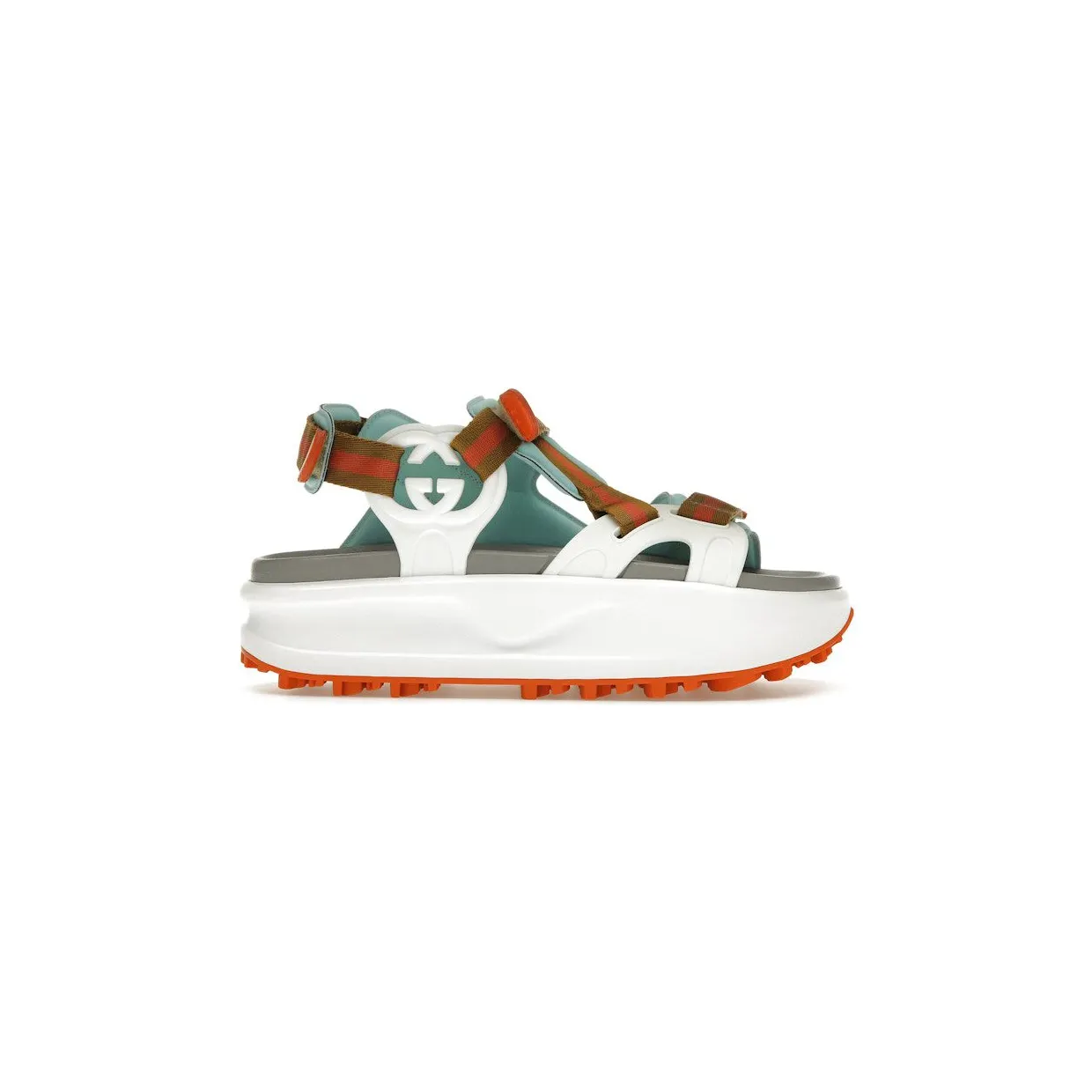 Gucci Colour Block Platform Sandal White Blue Orange (695461 9B310 3961)