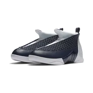 Jordan 15 Retro “Obsidian / Metallic Silver / White” (881429-400)