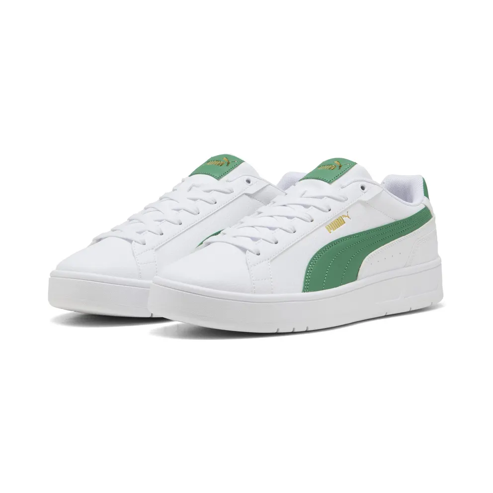Puma Court Classico “Puma White / Archive Green / Puma Gold” (400284_02)