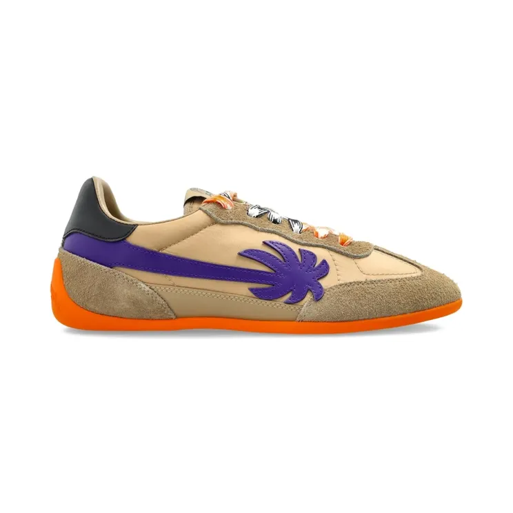 Palm Angels Sneakers met palmboom applicatie – Beige (PWIA068F25LEA0016135)