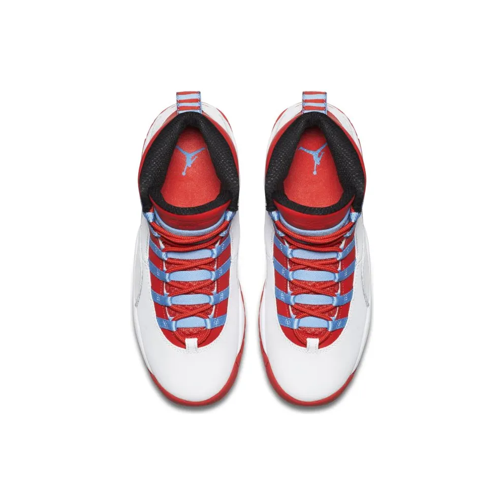 Jordan 10 Retro Chicago Flag (GS) White/Light Crimson-University Blue-Black (310806-114)