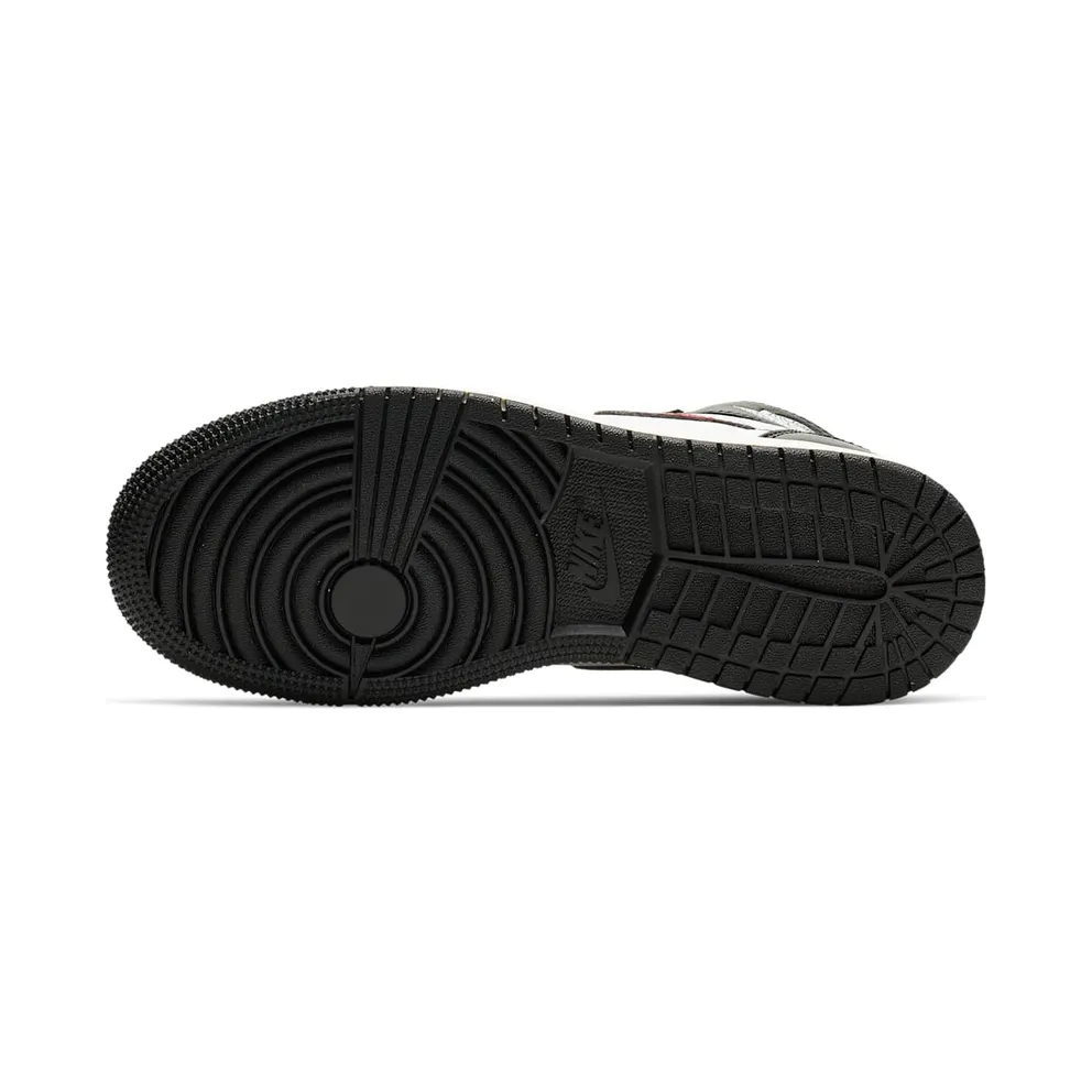 Air Jordan Nike AJ I 1 Retro High Black Gym Red (GS) (2019) (575441-061)
