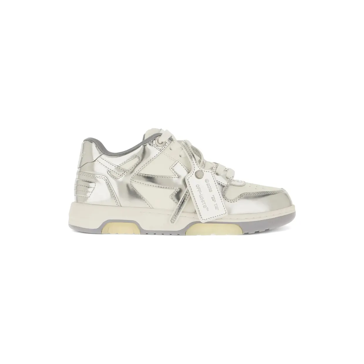 OFF-WHITE Out Of Office OOO Low Tops White Silver (OWIA259F24LEA00C172)