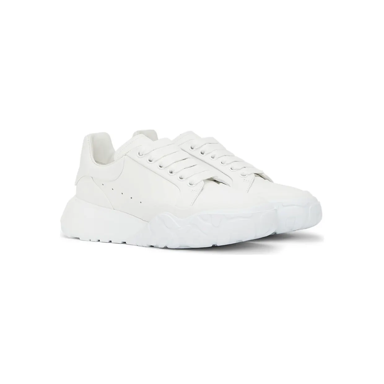 Alexander McQueen White Court Trainer Sneakers (705182WICD2 9000) (4)