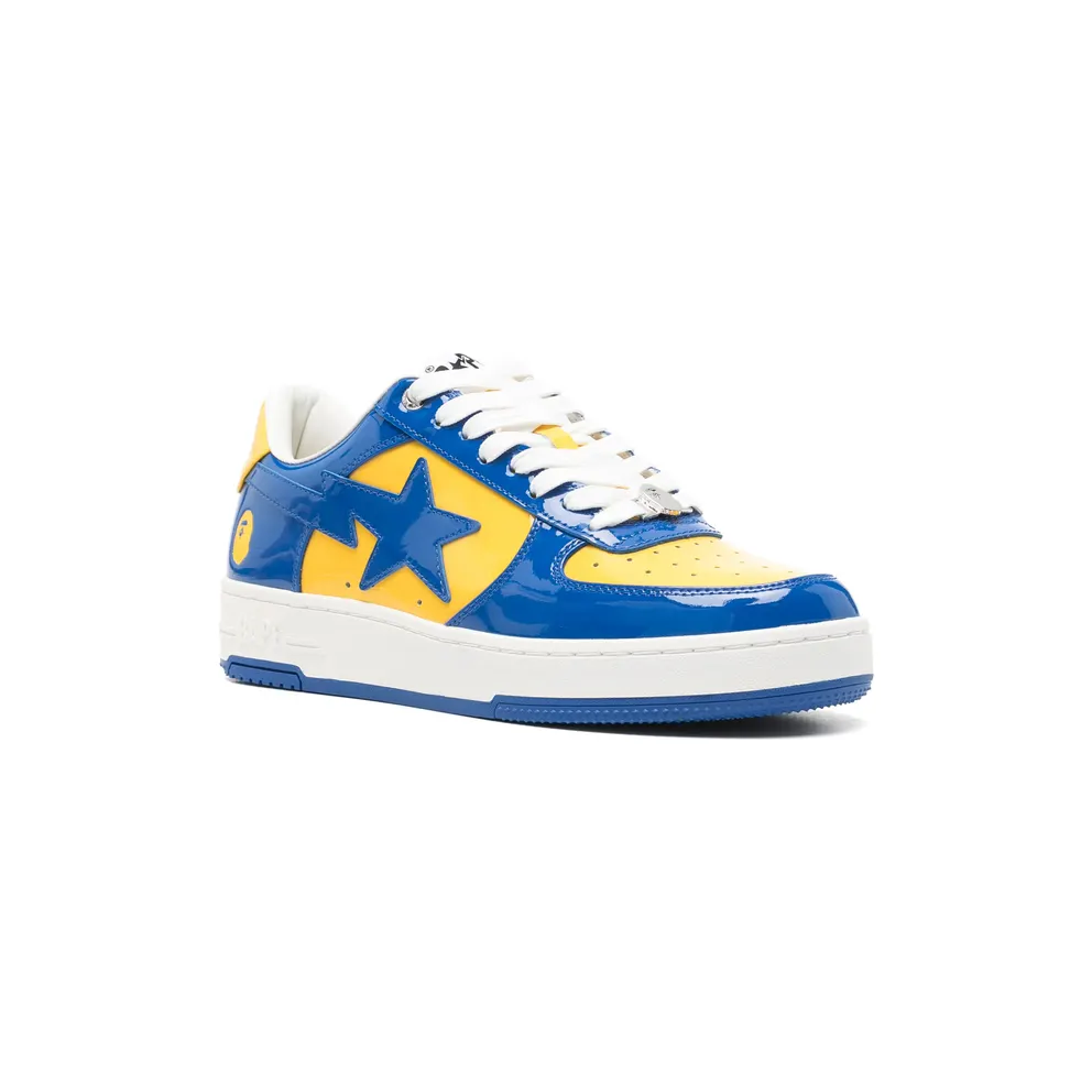 A Bathing Ape Bape Sta Lace-up “Blue/Yellow” (001FWM301325M BLUE)