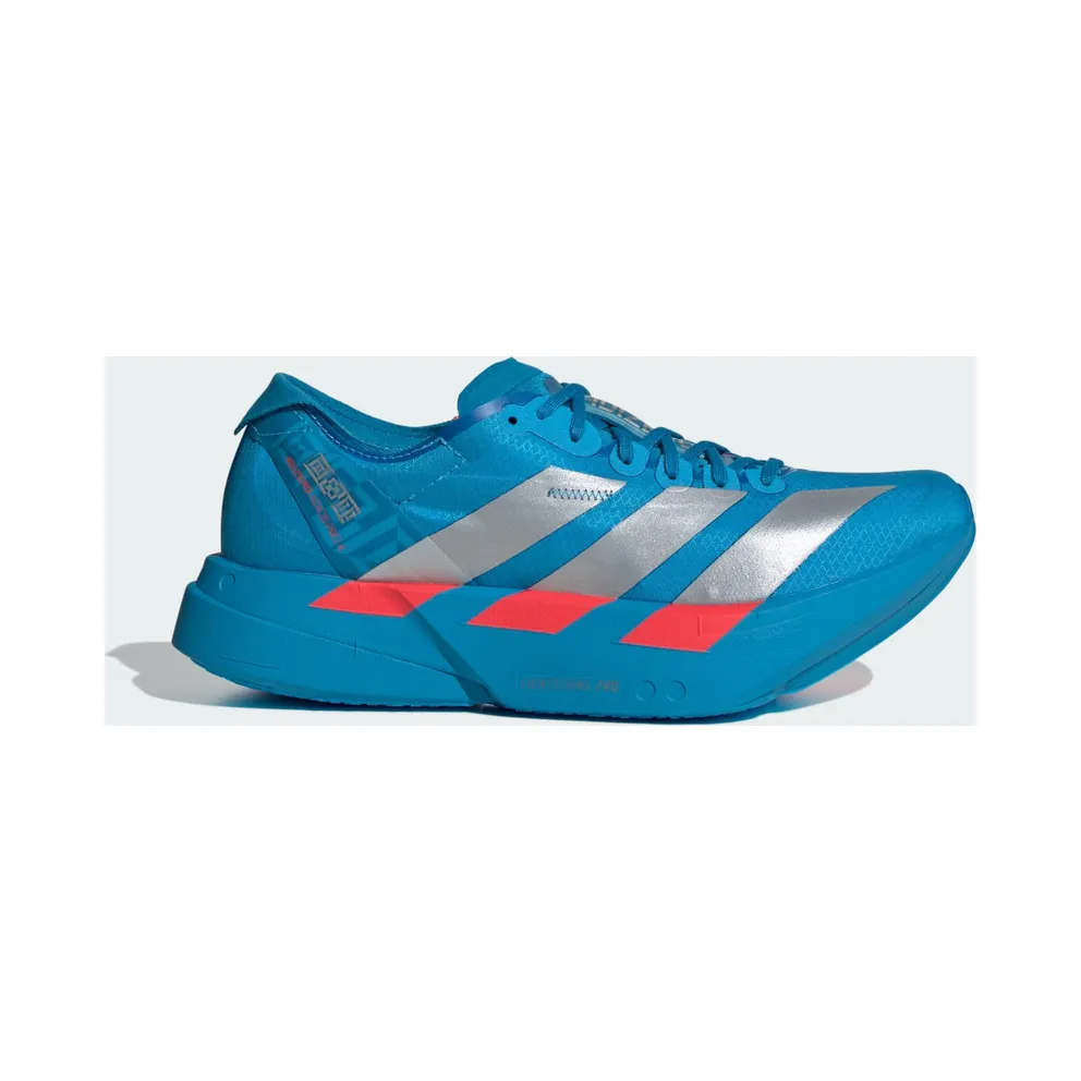 Adidas ADIZERO ADIOS PRO 4 Schuhe Solar Blue / Silver Metallic / Lucid Red (JR4797)