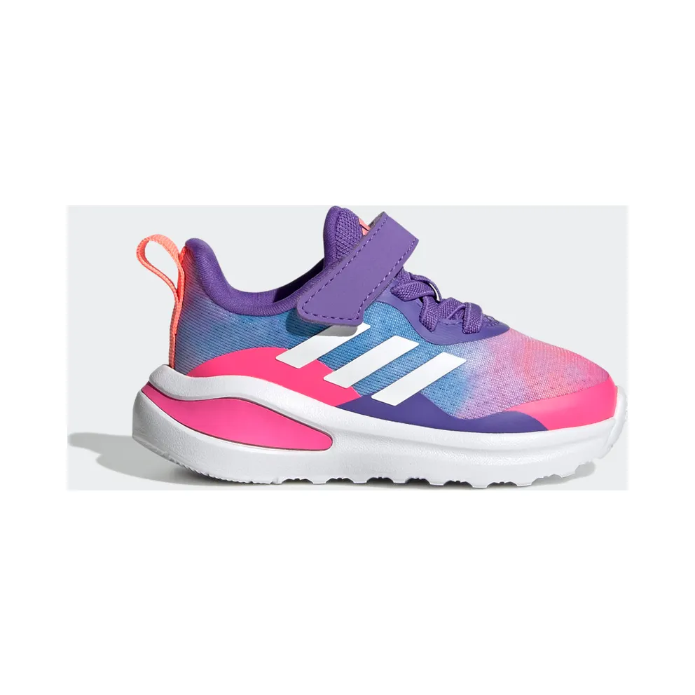 adidas FortaRun International Women’s Day Graphic Elastic Lace Top Strap Schuh Purple Rush / Cloud White / Acid Red (GY1883)