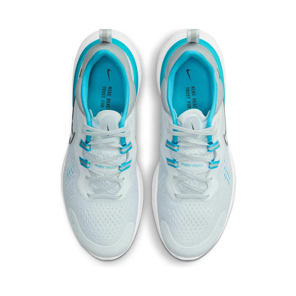 Nike React Miler 2 Grey “Pure Platinum / Chlorine Blue / Black” (CW7121-003)