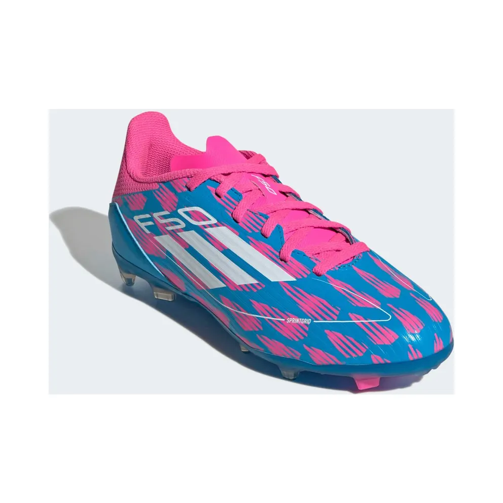 adidas F50 League Multi-Ground Solar Blue Cloud White Solar Pink (IF1365)
