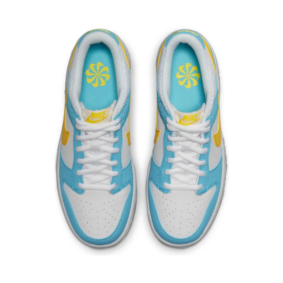 Nike Dunk Low Next Nature Home Simpson (GS) – “Blue Chill / Yellow / Strike-white” (DX3382-400)