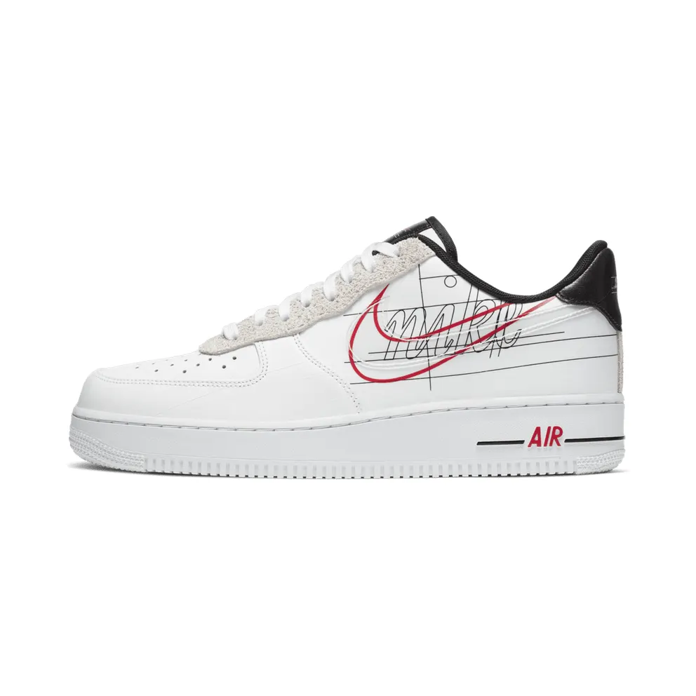 Nike Air Force 1 Low Script Swoosh Pack White/Black-University Red (CK9257-100)