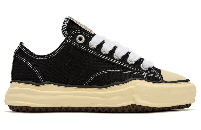 Maison Mihara Yasuhiro Peterson OG Sole Canvas Low Black White (A09FW733-BLK) (2)