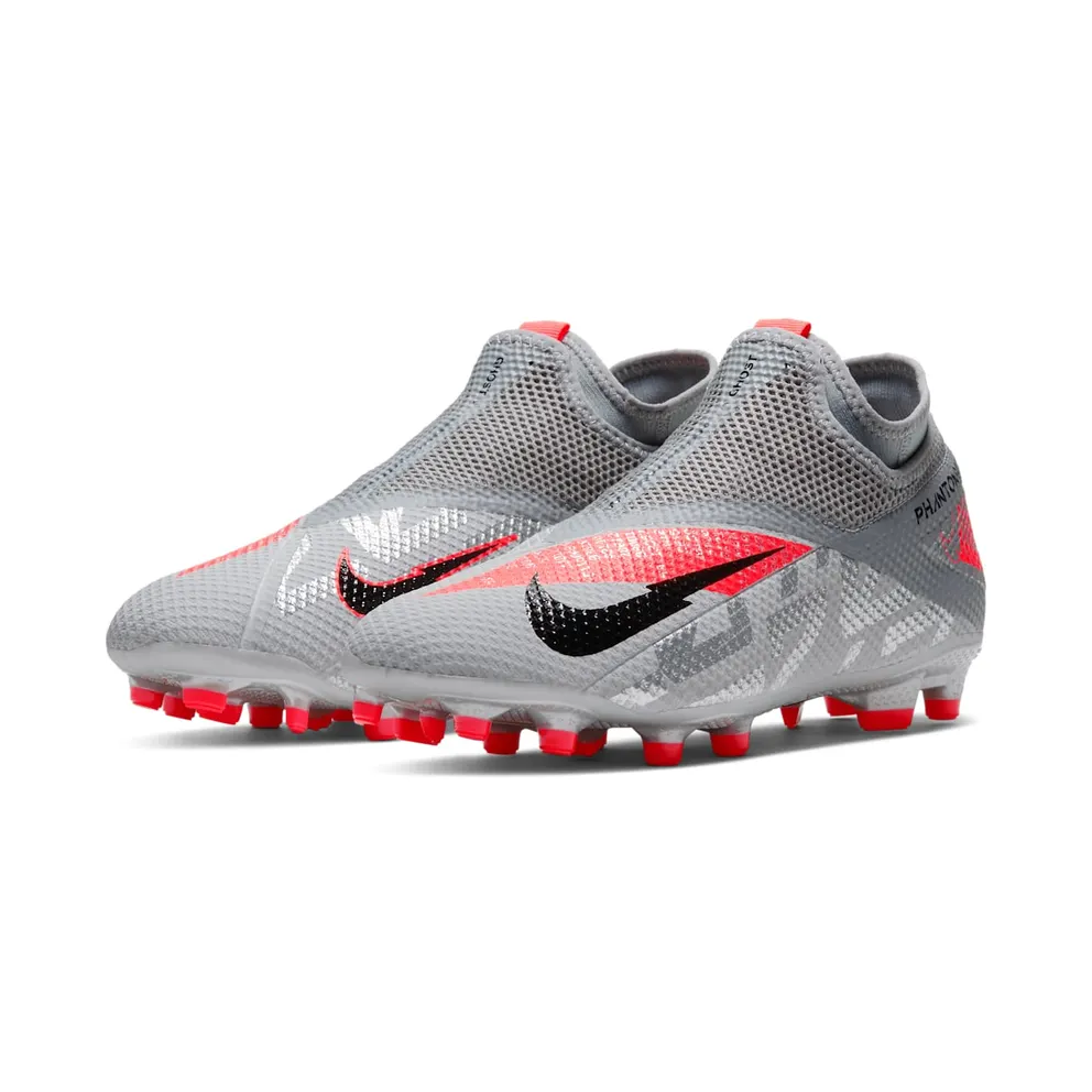 Nike Phantom Vision 2 Academy Dynamic Fit MG Metallic Grey Crimson (CD4156-906)