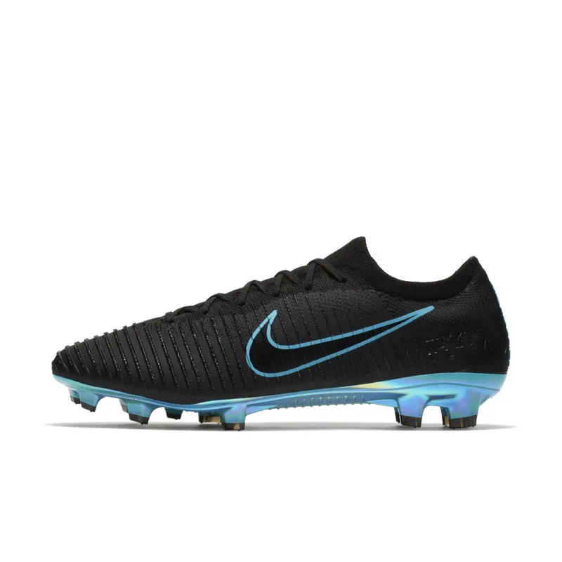 Nike  Mercurial Vapor Flyknit Ultra FG Black Gamma Blue Black/Black-Gamma Blue (AH5516-004)