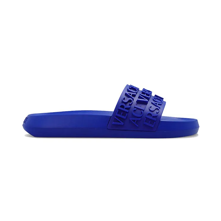 Versace Allover Logo Slides Blue (1008730 1A05628 1UE30)