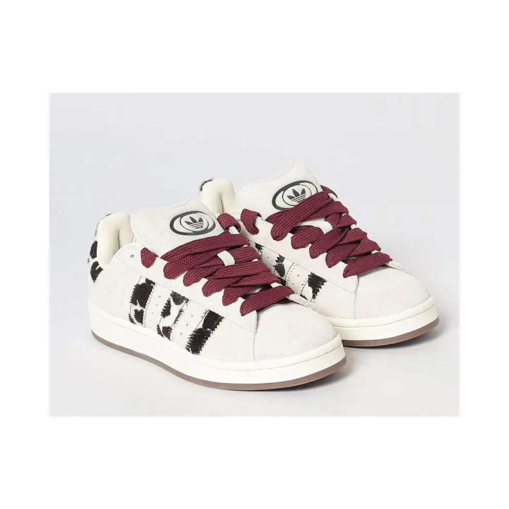 Adidas Originals Campus 00s Trainers in Leather and Suede with Animalier Details White (KJ7475)