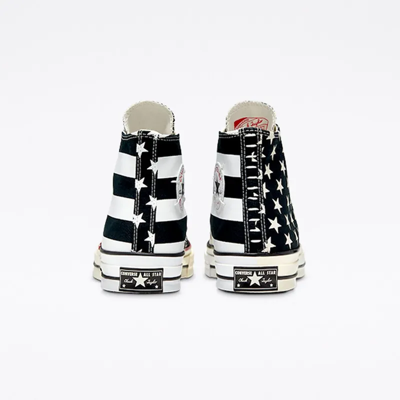 Converse Chuck 70 Archive Restructured Hi American Flag Black White Black/White-Egret (166425C)