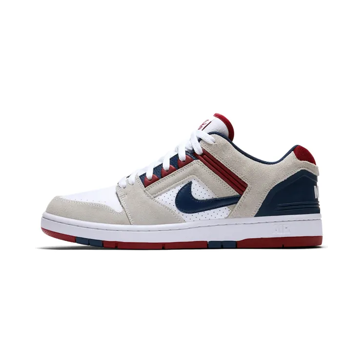 Nike SB Air Force 2 Low 76ers “White / Red Crush / Blue Void” (AO0300-100)