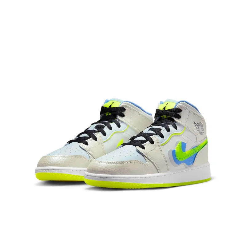 Air Jordan 1 Mid SE GS “Warped Swoosh'” (DV1314-017)
