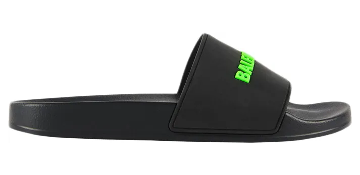 Balenciaga Pool Slide Black Fluo Green
