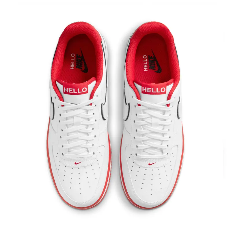 Nike Air Force 1 Low ’07 LX Hello – “White / University Red / Black / White” (CZ0327-100)