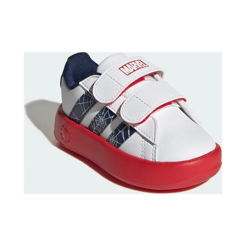 Adidas ADIDAS MARVEL SPIDER-MAN GRAND COURT Shoes PEUTERS Cloud White / Dark Blue / Pure Ruby (KI9192)