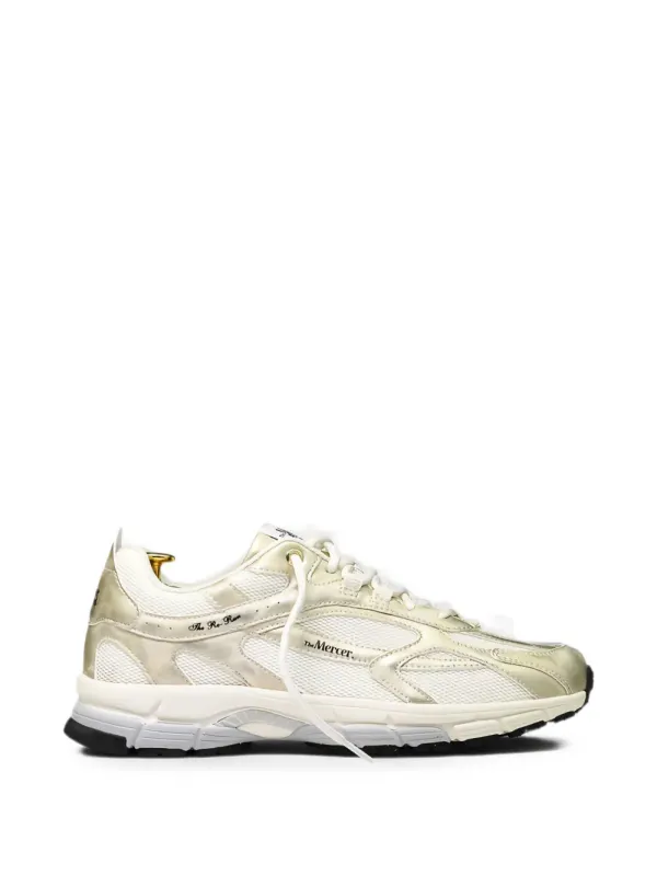 The Mercer Brand metallic-effect panelled – White (W1201997GOLD)