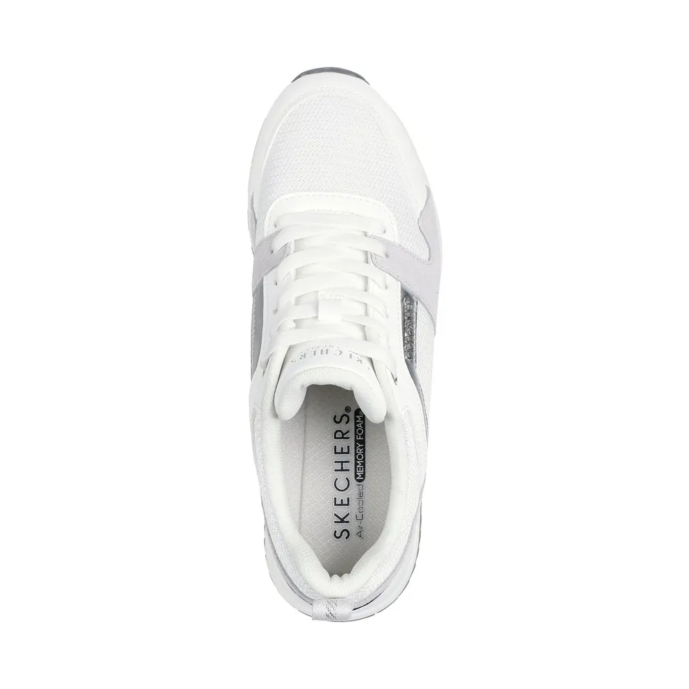 Skechers Runway – Posh Gal Sneaker White/Silver
