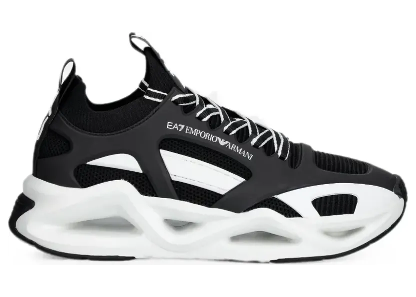 Ea7 Emporio Armani Sneakers mit Mesh-Einsätzen – Schwarz (7X000541AF19525)