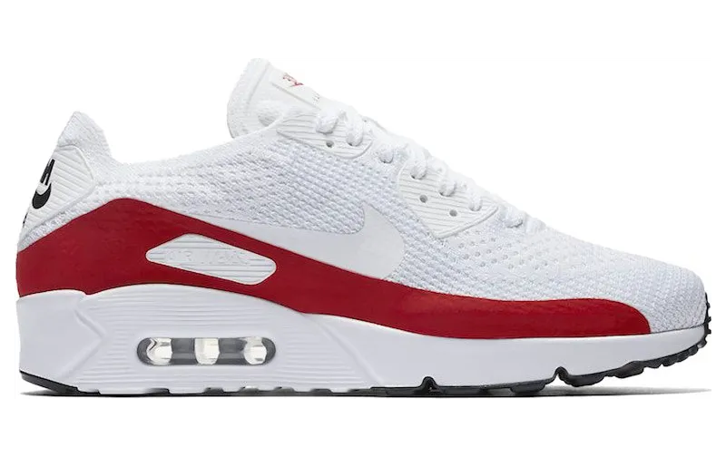 Nike Air Max 90 Ultra 2.0 Flyknit White Red (875943-102)