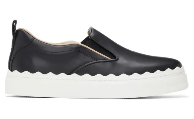 Chloe Black Lauren Slip-On Sneakers (CHC21U42142)