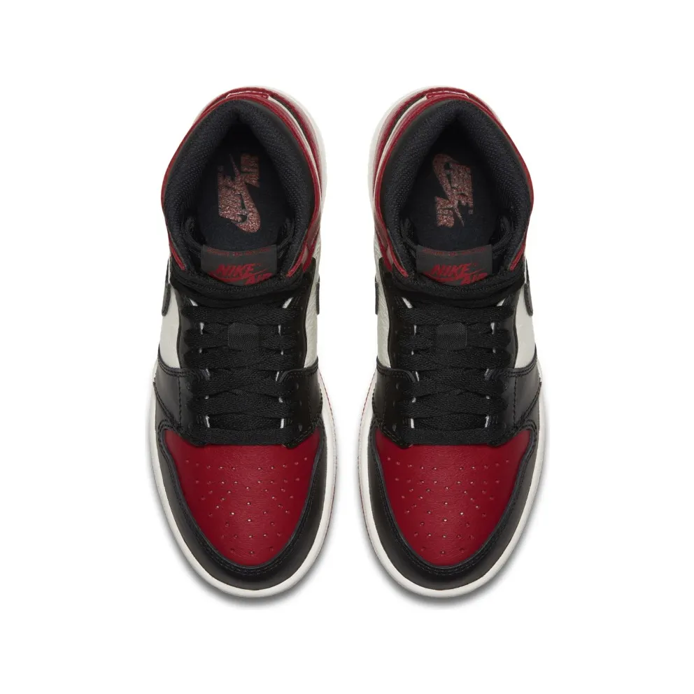 Air Jordan I 1 AJ Retro OG High Bred Toe GS 2018 (Kids Size) (575441-610)