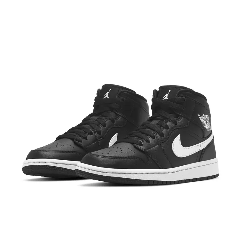 Jordan 1 Mid Black White (W) Black/White (BQ6472-011)