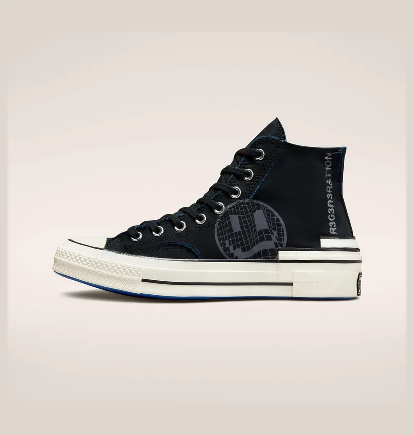 Converse Chuck 70 Hacked Heel Tear Away Zwart/iron Grey/blauw (A02407C)