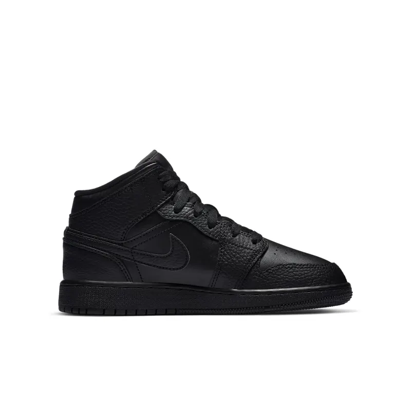Air Jordan 1 Mid Older Kids’ Black (554725-091)