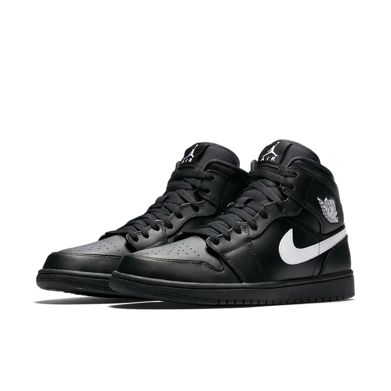 Jordan 1 Mid Black White (2018) Black/White-Black (554724-049)