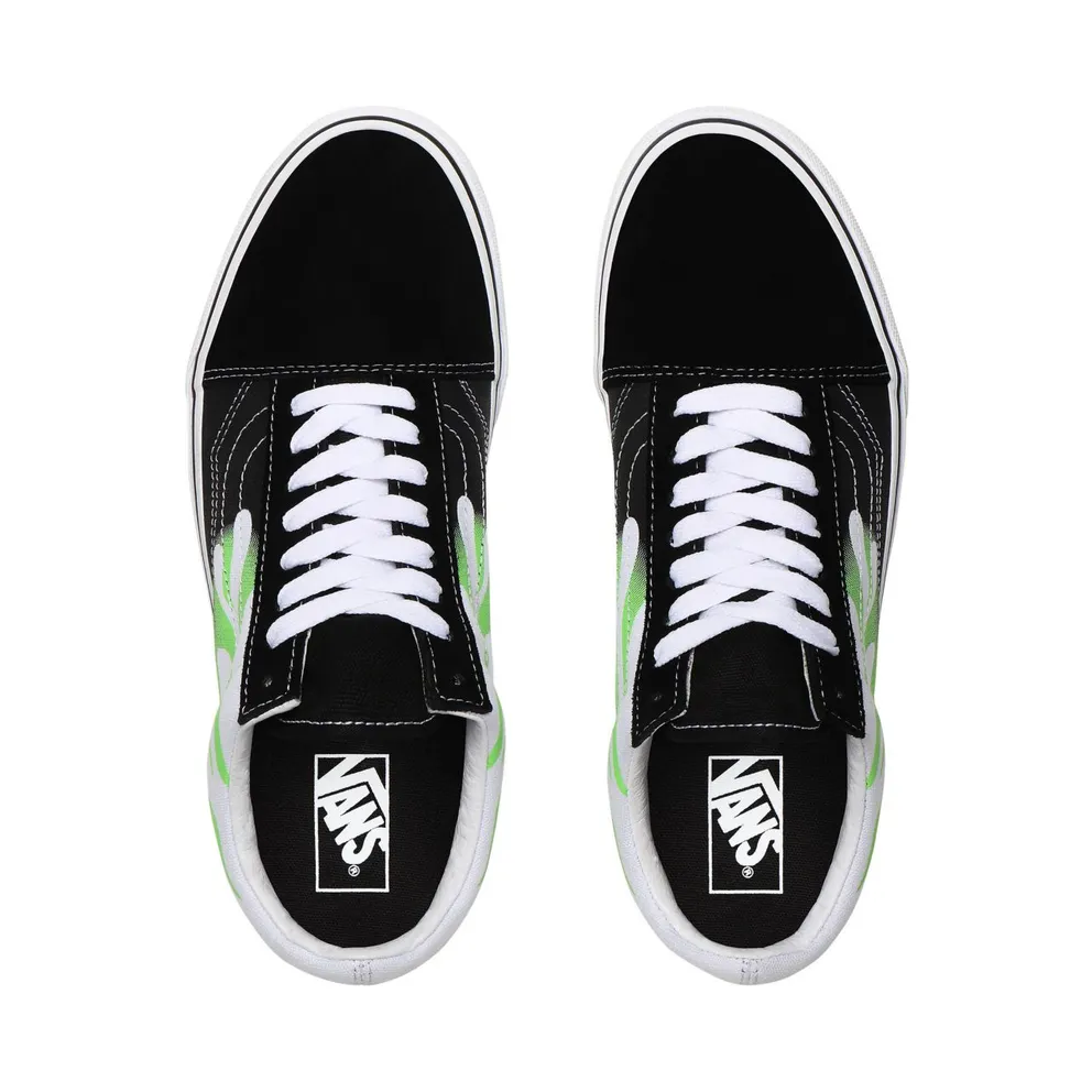 Vans Old Skool ‘Flame Black White’ Black/True White (VN0A4U3BXEY)