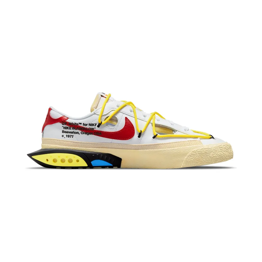 Nike x Off-White Blazer Low “White/University Red-Opti Yellow-Fossil” (DH7863-100)