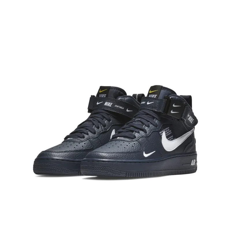 Nike Air Force 1 Mid Obsidian Tour Yellow White (GS) Obsidian/Tour Yellow-White (AV3803-400)