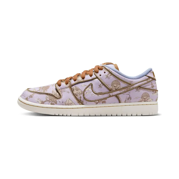 Nike SB Dunk Pastoral Print “Football Grey / Khaki / Flat Gold / Coconut Milk” (FN5880-001)