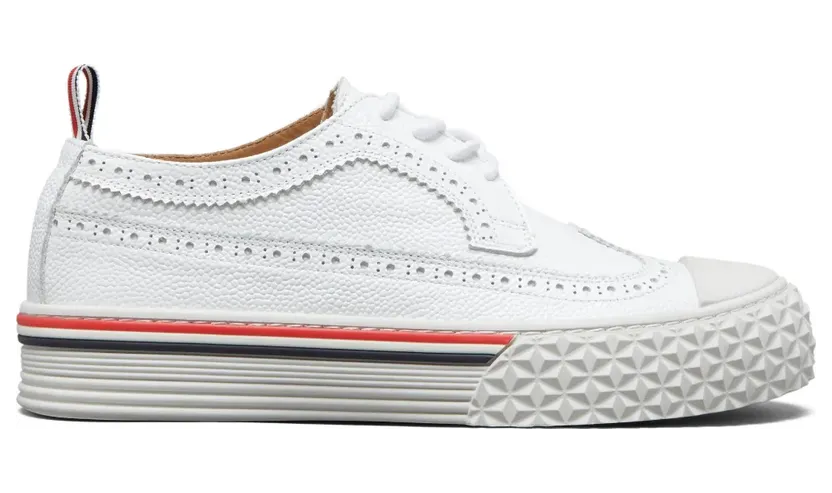 Thom Browne Longwing Collegiate Sneakers mit Profilsohle – Weiß (FFD123B00198)